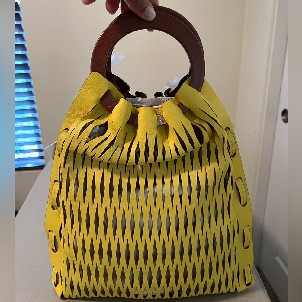 Tory Burch dye cut ring top bag